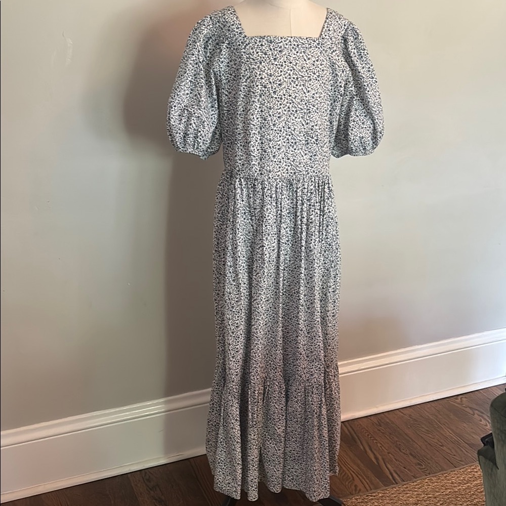Floral Puff Sleeve Maxi Dress